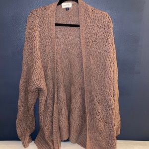 Mauve Knit Cardigan